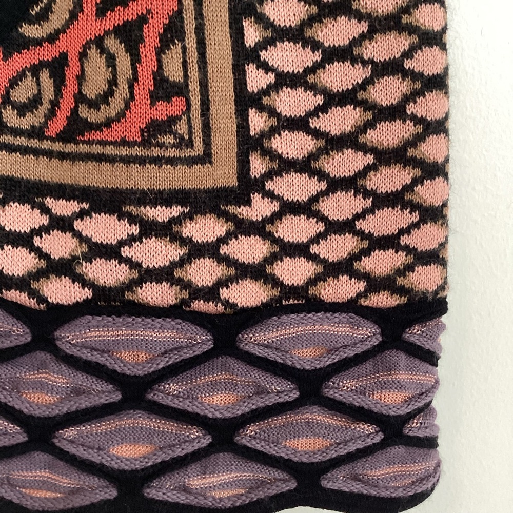 M Missoni Skirt Womens 4 3D Knit Alpaca Blend Iconic Pattern Italy Gossip Girl - Picture 4 of 13